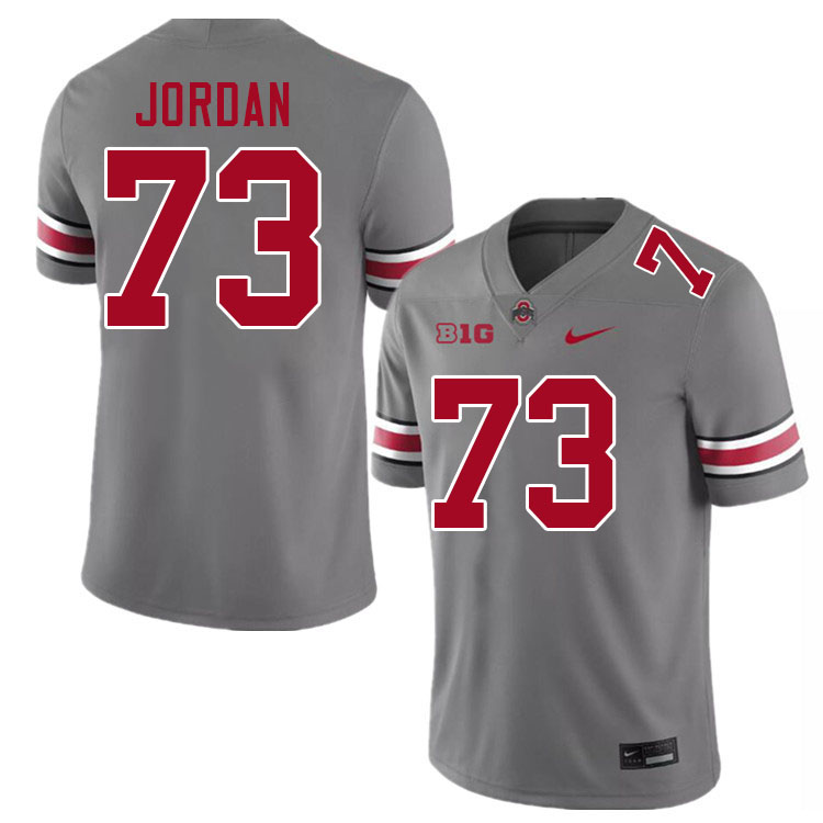 #73 Michael Jordan Ohio State Buckeyes Jerseys Football Stitched-Grey